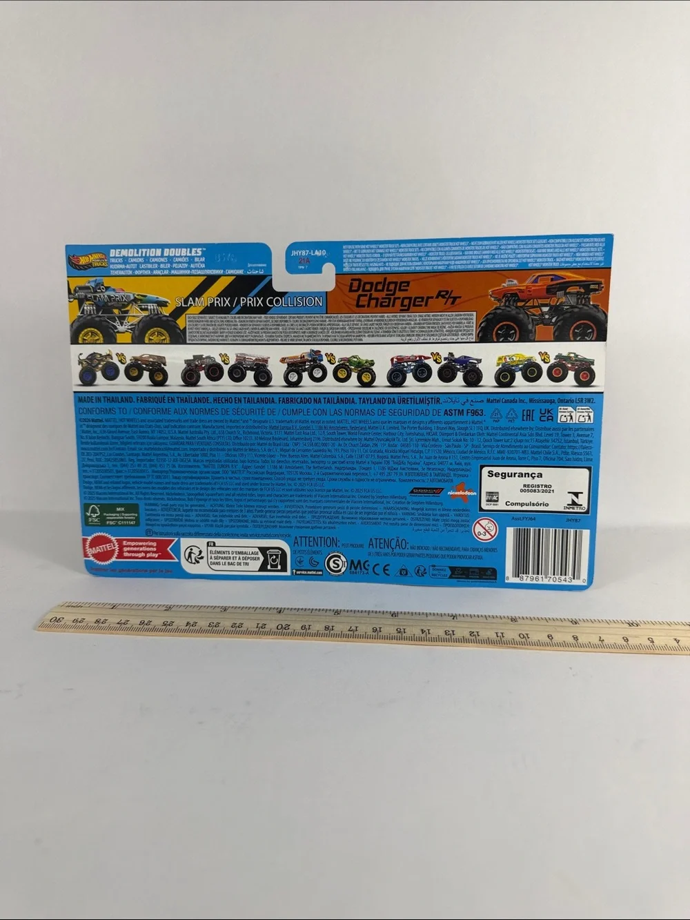 Hot Wheels Demolition Doubles Monster Trucks Slam Prix & Dodge Charger